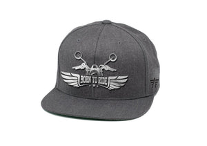 Born to Ride Wings Alumalid Hats